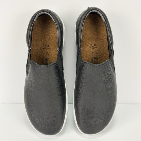 BIRKENSTOCK QO 400 Leather Slip On Black Sneakers Shows Men’s Size 8 US/EU 41 main image 5